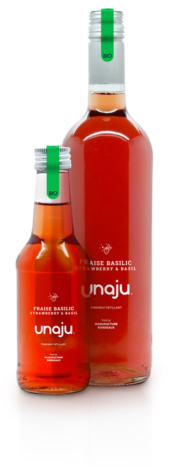 bouteilles fraise basilic petite et grande