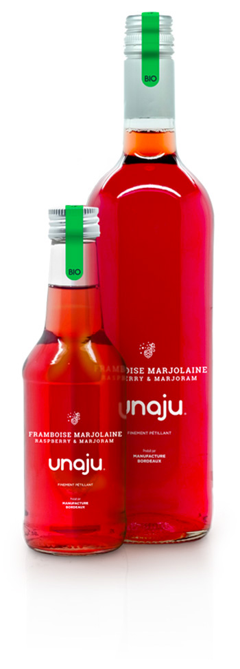 bouteilles framboise marjolaine petite et grande