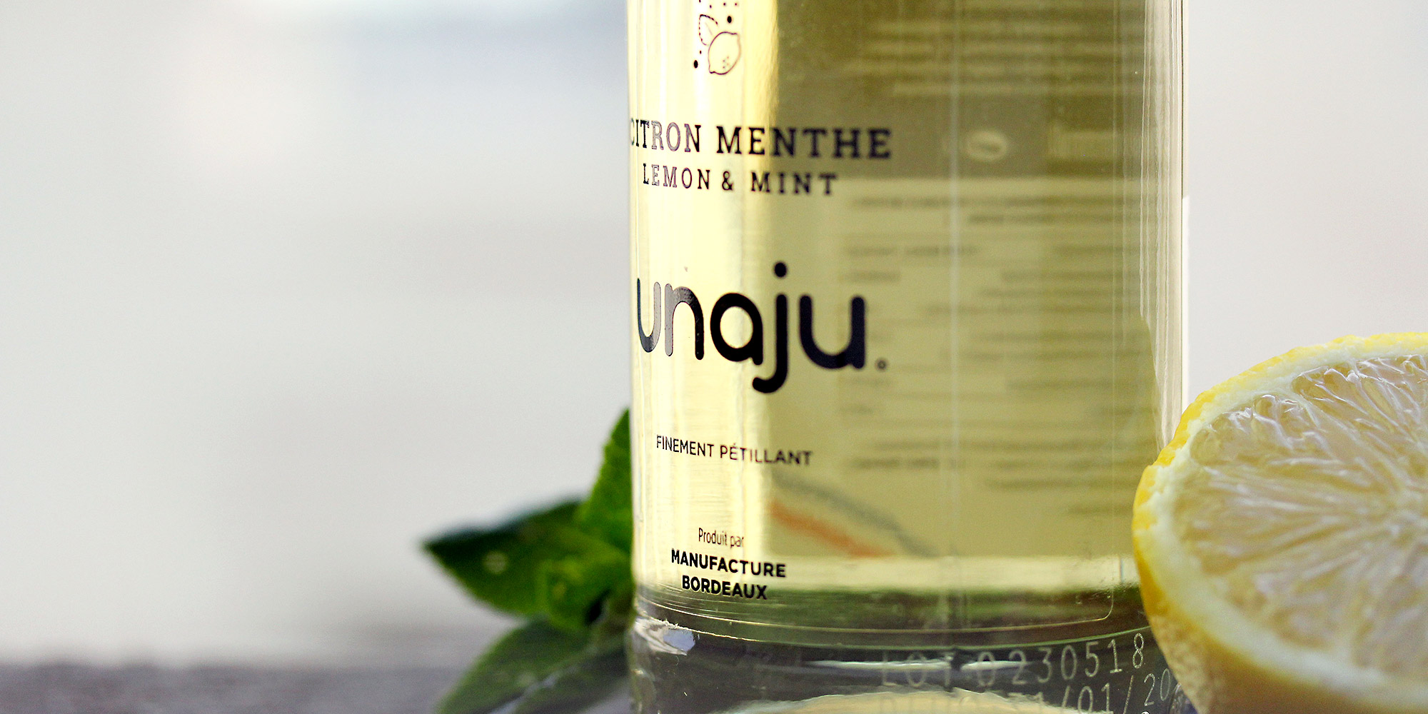 perspective bouteille menthe citron