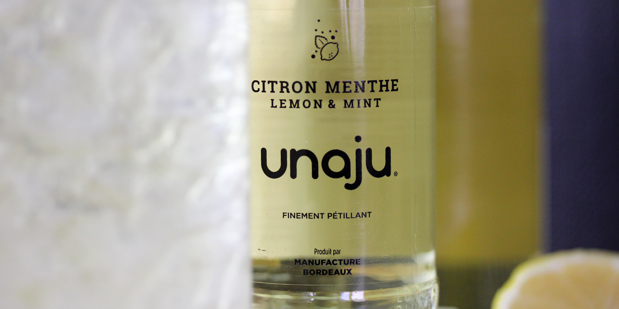perspective bouteille menthe citron
